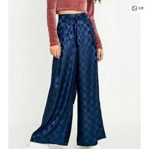 Urban Outfitters Culottes Navy Marin High Waisted Women's Checkered Pants Sz 4